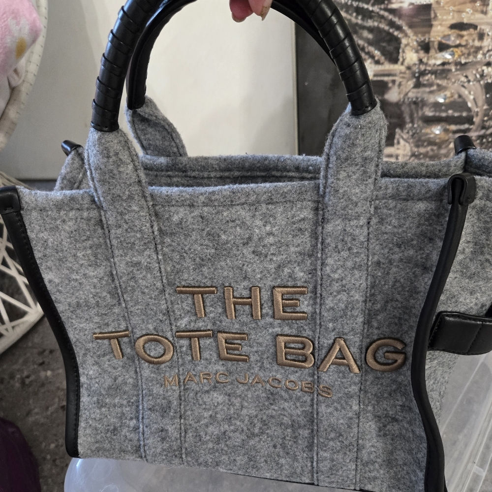 Marc Jacobs Gray The Tote Bag Flannel Wool